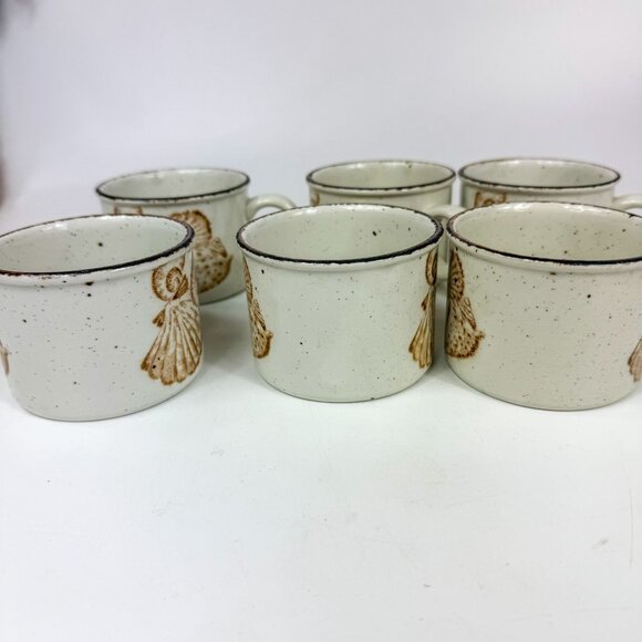 Midwinter Stonehenge Seascape Coffee Mugs Tea Cups Set Of 6 Speckled  England - Picture 4 of 8